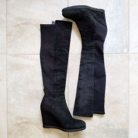 Stuart Weitzman Suede Demiswoon OTK Boots 9M - Picture 2 of 9